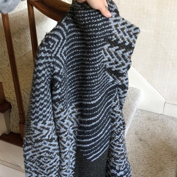 Lucky Brand Mixed Striped Chunky Wool Cardigan - Picture 6 of 12